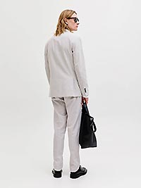 JPRMARTIN SUMMER BLZ LINEN LIGHT GREY MELANGE - Jack & Jones