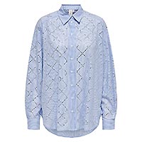 JULIE STONES SHIRT WHITE BLUE - Only