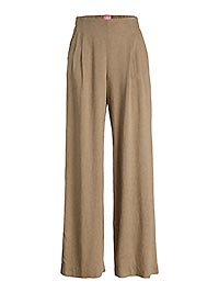 JXALMIRA LINEN BLEND HW PANT SILVER MINK - JJXX