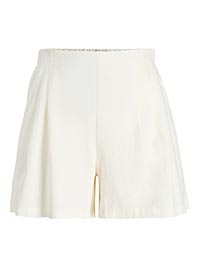 JXALMIRA LINEN BLEND HW SHORTS BLANC - JJXX