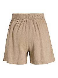 JXALMIRA LINEN BLEND HW SHORTS SILVER MINK - JJXX