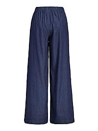 JXDEBBY CHAMBREY HW WIDE PANTS DK BLUE DENIM - JJXX