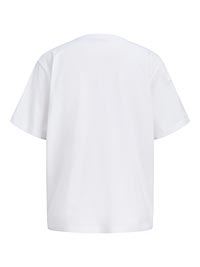JXSENNA LOOSE SS TEE TG BRIGHT WHITE PICANTE - JJXX