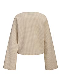 JXZOE SEERSUCKER LS TIE SHIRT CORNSTALK WHITE - JJXX