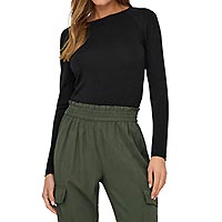 KAISER GLITTER TOP BLACK - JDY