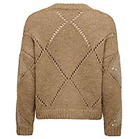 KANSAS SEQUINS KNIT BROWN - Only