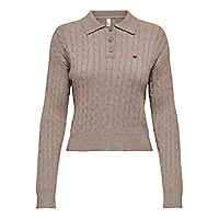 KATIA CABLE POLO MOCHA  - Only