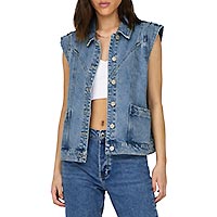 KENNEDY DENIM WAISTCOAT MED BLUE - Only