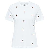 KETTY ONECK TOP WHITE CHERRIES - Only