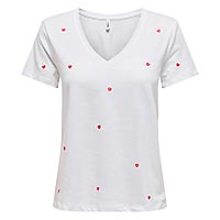 KETTY TOP WHITE VALENTINE - Only