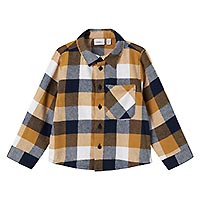 KEV SHIRT FLANNEL BROWN NAVY - Name it