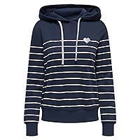 LADELLE STRIPE HOODIE CLOUD NAVY - Only