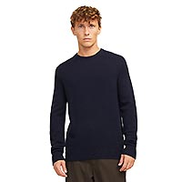 LAMBSWOOL KNIT CREW NIGHT SKY - Jack & Jones