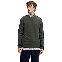 LAMBSWOOL KNIT CREW PEAT TWIST - Jack & Jones