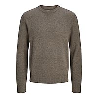 LAMBSWOOL KNIT CREW STONE - Jack & Jones