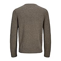 LAMBSWOOL KNIT CREW STONE - Jack & Jones