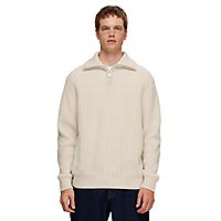 LAND KNIT HALF ZIP TOFU - Selected
