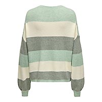 LATIA PULLOVER STRIPES GREEN - Only
