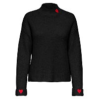 LAUREN HIGHNECK HEART BLACK - Only