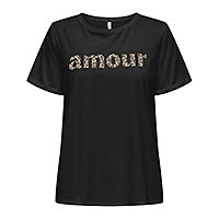 LINE TEE BLACK AMOUR - Only