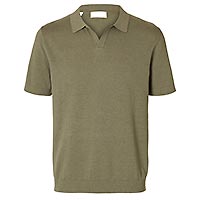 MATTIS LINEN POLO VETIVER - Selected