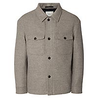 MITCH WOOL BLEND SHACKET TAUPE - Selected