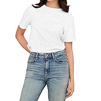 MONJA TEE WHITE STUDS - Only