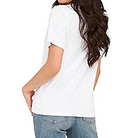 MONJA TEE WHITE STUDS - Only