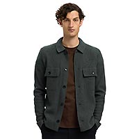 NEALY KNIT WORK CARDI FOREST - Selected