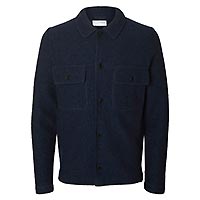NEALY WORK CARDIGAN NAVY - Selected