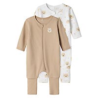 NIGHTSUIT X2 TEDDY BEAR  - Name it