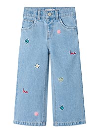 NMFROSE WIDE EMB JEANS LIGHT BLUE DENIM MULTI - Name it