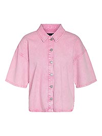 NMPOLLY 24 SLEEVE SHIRT BEGONIA PINK - Noisy May