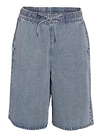 NMSIGNE MW LONG DENIM SHORTS LIGHT BLUE DENIM - Noisy May