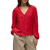 OBJADA SUKI LS RE V NECK POINSETTIA - Object