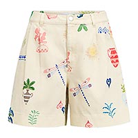 OBJALLY HW LO SHORTS HUMUS MULTI COLOR - Object