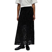 OBJBIANCA MW LO LONG SKIRT BLACK - Object