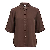 OBJFRAME 24 RE DENIM TOP NOOS SEAL BROWN - Object