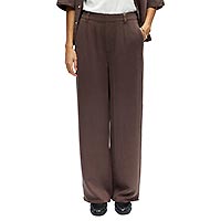 OBJFRAME LISA WIDE MW PANT NOOS SEAL BROWN - Object