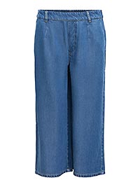 OBJFRAME MW CULOTTE PANTMED BLUE DENIM - Object
