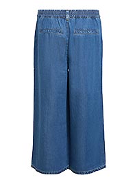 OBJFRAME MW CULOTTE PANTMED BLUE DENIM - Object
