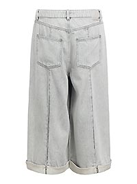 OBJGAIL MW LO BERMUDA DENIM SHORTS LIGHT GREY - Object