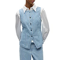 OBJSANNI SL RE DENIM WAISTCOAT LIGHT BLUE DENIM - Object