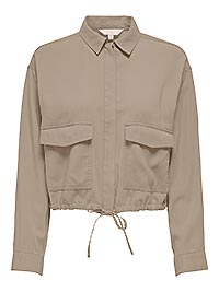 ONLARIS LIFE LS JACKET WVN TAUPE GREY - Only