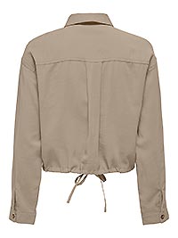 ONLARIS LIFE LS JACKET WVN TAUPE GREY - Only