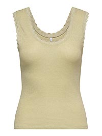 ONLCARLA SL GLITTER TOP CS JRS GREEN LILY - Only