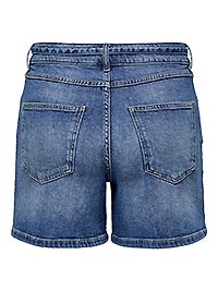 ONLGIANNA MW BELTED SHORTS DNM MED BLUE DENIM - Only