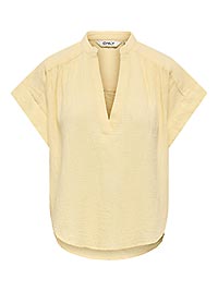 ONLHILDREW SS VNECK TOP SUNLIGHT - Only