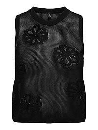 ONLIVY SL PEARL ONECK TOP BLACK PEARLS - Only