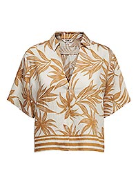 ONLIZZY SS SHIRT WVN CLOUD DANCER WOOD TRUSH - Only